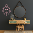 Leo Zodiac Metal Wall Art – Geometric Lion Horoscope Decor - KAFGP144