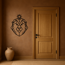 Leo Zodiac Metal Wall Art – Geometric Lion Horoscope Decor - KAFGP144