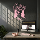 Book Lover Woman Silhouette Metal Wall Art – Reading & Knowledge Inspired Home Decor - KAFGP149
