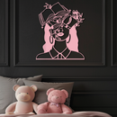 Book Lover Woman Silhouette Metal Wall Art – Reading & Knowledge Inspired Home Decor - KAFGP149