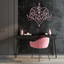 Aries Zodiac Sign Metal Wall Art – Geometric Ram Head Astrology Decor - KAFGP150