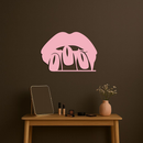 Pink Lips Metal Wall Art – Modern Glam Lip Design - KAFGP153