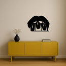 Pink Lips Metal Wall Art – Modern Glam Lip Design - KAFGP153