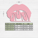 Pink Lips Metal Wall Art – Modern Glam Lip Design - KAFGP153