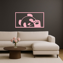 Pink Panda Silhouette Metal Wall Art – Cute Animal Design - KAFGP155