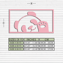 Pink Panda Silhouette Metal Wall Art – Cute Animal Design - KAFGP155