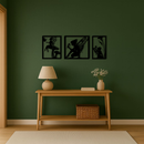 Pink Fairy Trio Metal Wall Art – Set of Three Fantasy Silhouette Panels - KAFGP156