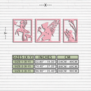 Pink Fairy Trio Metal Wall Art – Set of Three Fantasy Silhouette Panels - KAFGP156