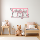 Funny Cats Taking Selfie Silhouette - Pink Metal Wall Art - KAFGP159