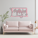 Funny Cats Taking Selfie Silhouette - Pink Metal Wall Art - KAFGP159