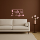 Funny Cats Taking Selfie Silhouette - Pink Metal Wall Art - KAFGP159