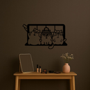 Funny Cats Taking Selfie Silhouette - Pink Metal Wall Art - KAFGP159