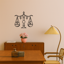 Libra Zodiac Sign Silhouette – Pink Metal Wall Art Balance Scale Design - KAFGP161