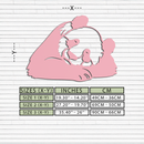 Pink Panda Silhouette Metal Wall Art – Modern Animal Design - KAFGP162
