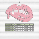 Vampire Lips Silhouette – Pink Metal Wall Art for Modern Home Décor - KAFGP163