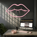 Lips Silhouette Pink Metal Wall Art – Modern Home Decor - KAFGP175