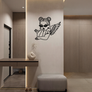 Angel Girl with Sunglasses and Cocktail – Pink Metal Wall Art - KAFGP176