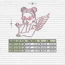 Angel Girl with Sunglasses and Cocktail – Pink Metal Wall Art - KAFGP176