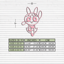 Powerpuff Girl Bunny Style Pink Metal Wall Art – Modern Cartoon Décor - KAFGP177