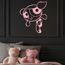 Pink Powerpuff Girl Metal Wall Art – Cartoon Inspired Modern Home Decor - KAFGP178