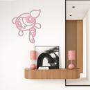 Pink Powerpuff Girl Metal Wall Art – Cartoon Inspired Modern Home Decor - KAFGP178