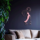 Bratz Doll Silhouette Modern Wall Art – Pink Metal Wall Décor - KAFGP180