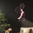 Bratz Doll Silhouette Modern Wall Art – Pink Metal Wall Décor - KAFGP180