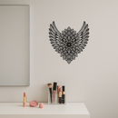 Winged Mandala Metal Wall Art – Sacred Geometry Design - KAFGP057
