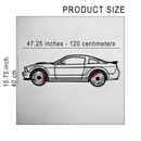 2008 Mustang GT Fastback Wall Art – Steel Build with Spinning Wheels-KAFMEKA004