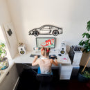 2022 Porsche Cayman 718 GT4 Wall Art – Steel Cut with Spinning Wheels-KAFMEKA008