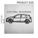 2022 Volkswagen Golf GTI Wall Art – Steel Silhouette with Spinning Wheels-KAFMEKA010