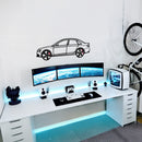 Audi S4 Wall Art – Steel Silhouette with Spinning Wheels -KAFMEKA011