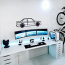 BMW E30 M3 Wall Art – Classic Steel Silhouette with Spinning Wheels -KAFMEKA013