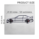 BMW E36 M3 Wall Art – Classic Steel Silhouette with Spinning Wheels-KAFMEKA015