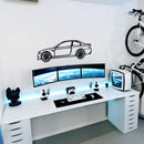 BMW E46 M3 Wall Art – Steel Silhouette with Spinning Wheels-KAFMEKA016