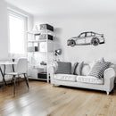 BMW M3 Wall Art – F80 Steel Silhouette with Spinning Wheels-KAFMEKA017