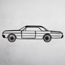 Chevrolet Impala Wall Art – Classic Steel Silhouette with Spinning Wheels-KAFMEKA019