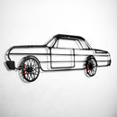 Chevrolet Impala Wall Art – Classic Steel Silhouette with Spinning Wheels-KAFMEKA019