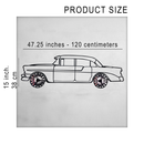 1956 Chevrolet Bel Air Wall Art – Classic Steel Silhouette with Spinning Wheels-KAFMEKA020