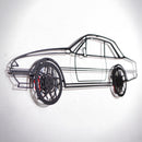 1985 Ferrari 400i Wall Art – Classic Steel Silhouette with Spinning Wheels-KAFMEKA024