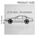 1985 Ferrari 400i Wall Art – Classic Steel Silhouette with Spinning Wheels-KAFMEKA024