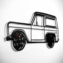 1972 Ford Bronco Wall Art – Classic 4x4 Steel Silhouette with Spinning Wheels-KAFMEKA026