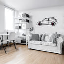 Honda Civic Wall Art – JDM Steel Silhouette with Spinning Wheels-KAFMEKA028