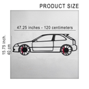 Honda Civic Wall Art – JDM Steel Silhouette with Spinning Wheels-KAFMEKA028