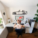 Honda S2000 Wall Art – JDM Steel Silhouette with Spinning Wheels-KAFMEKA029