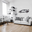 Lamborghini Wall Art – Exotic Supercar Steel Silhouette with Spinning Wheels-KAFMEKA030