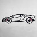 Lamborghini Wall Art – Exotic Supercar Steel Silhouette with Spinning Wheels-KAFMEKA030