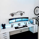 Mercedes-AMG GT R Wall Art – Steel Silhouette with Spinning Wheels-KAFMEKA033