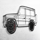 Mercedes G63 AMG Wall Art – Luxury 4x4 Steel Silhouette with Spinning Wheels-KAFMEKA034