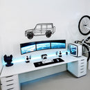 Mercedes G63 AMG Wall Art – Luxury 4x4 Steel Silhouette with Spinning Wheels-KAFMEKA034